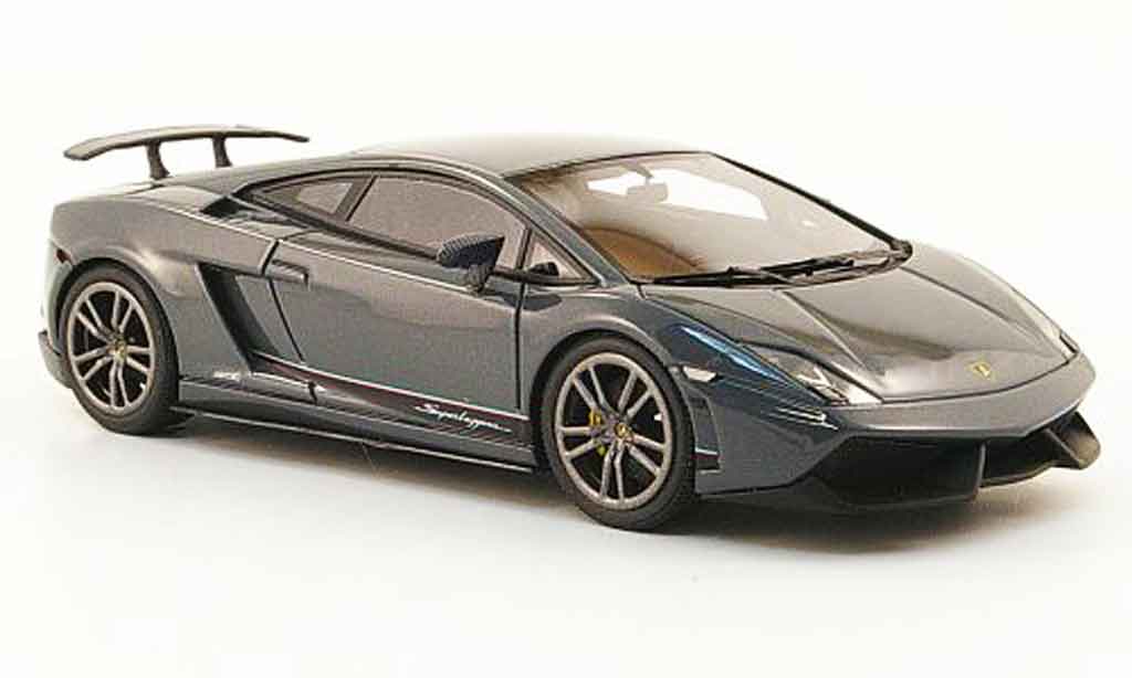 Lamborghini Gallardo LP570-4 1/43 Look Smart superleggera grise 2010 miniature