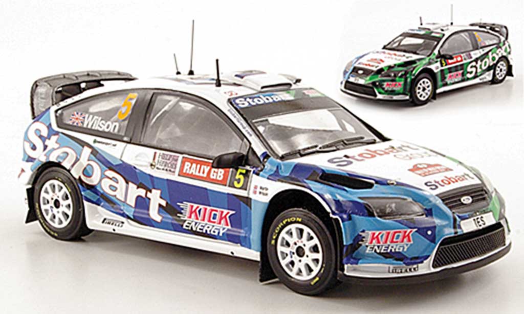 Ford Focus RS WRC 1/43 IXO 08 No.5 Stobart Rally Wales 2009 miniature