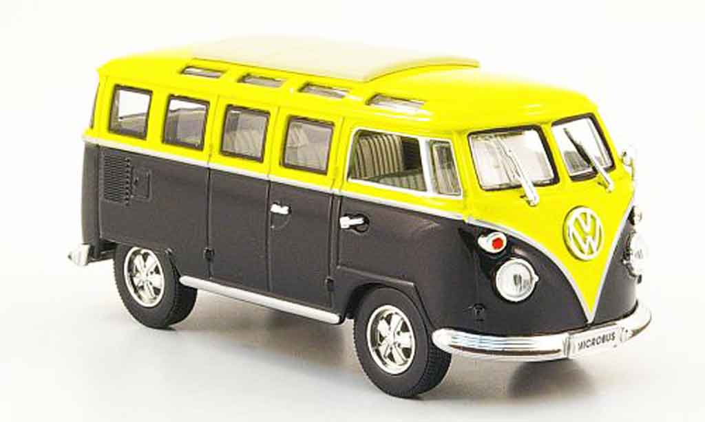 Volkswagen Combi 1/43 Yat Ming t1 samba noire jaune 1962 miniature