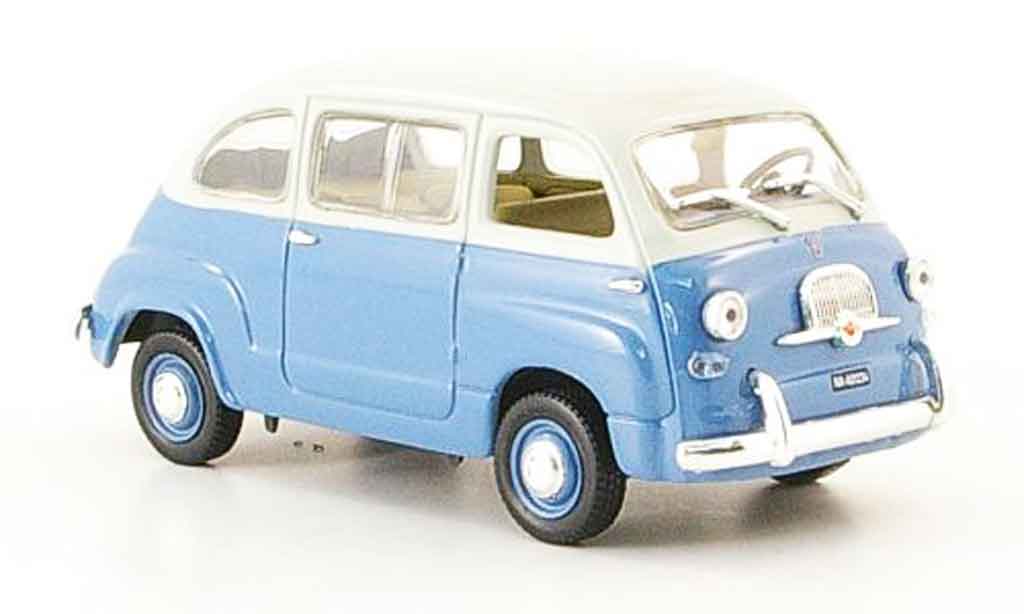Fiat 600 1/43 Norev Multipla bleu blanche 1967