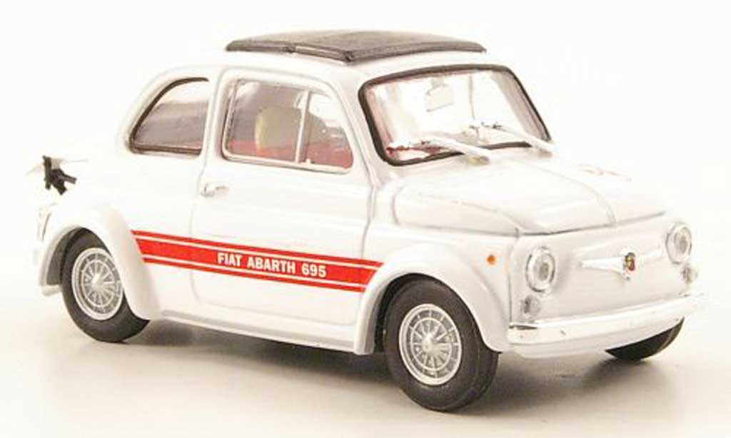 Fiat 695 1/43 Brumm SS Abarth blanche 1968 miniature