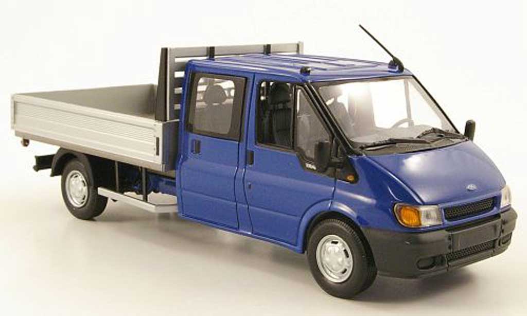 Ford Transit 1/43 Minichamps DoKa-Pritsche bleu 2000