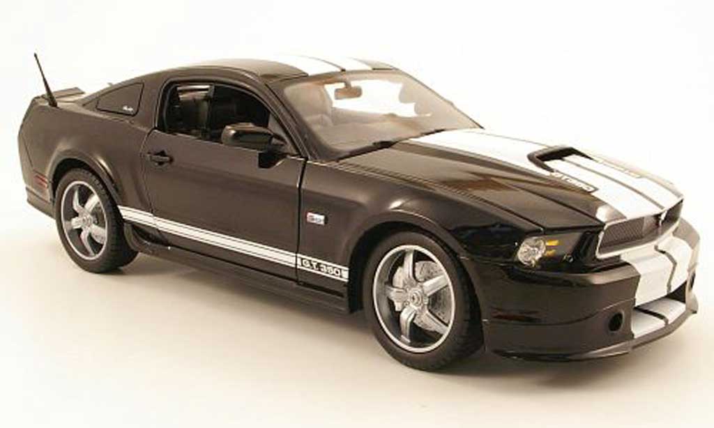 Shelby GT 350 2011 1/18 Shelby Collectibles 2011 noire/blanche miniature