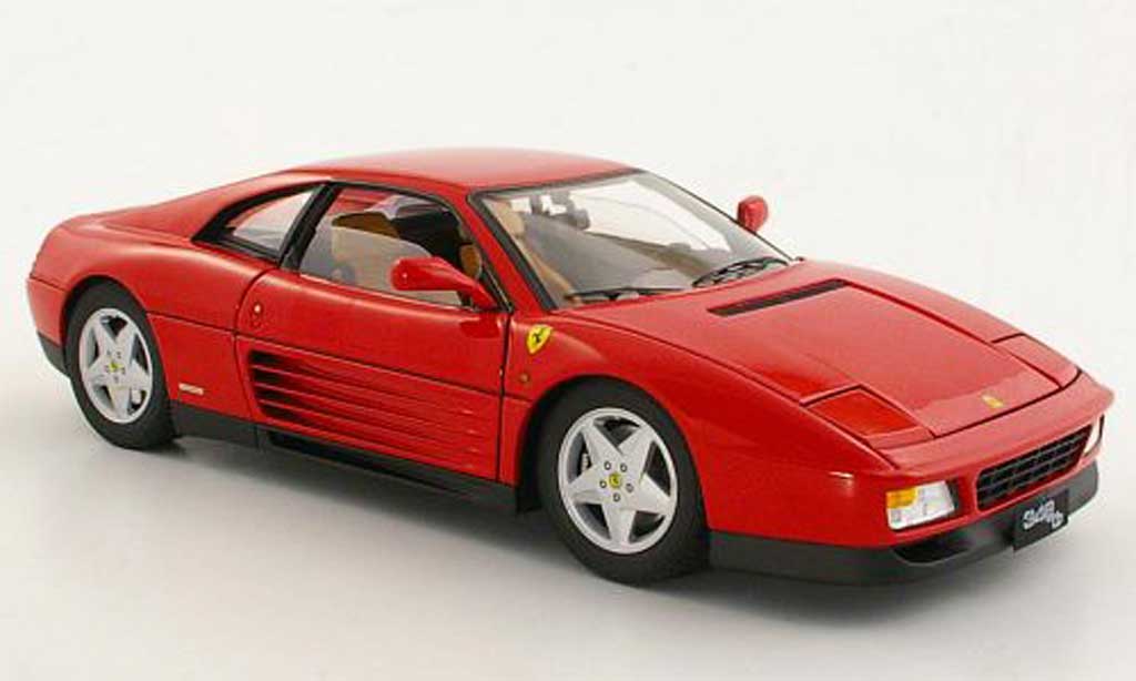 Ferrari 348 TB 1/18 Hot Wheels Elite TB red 1989 diecast model cars