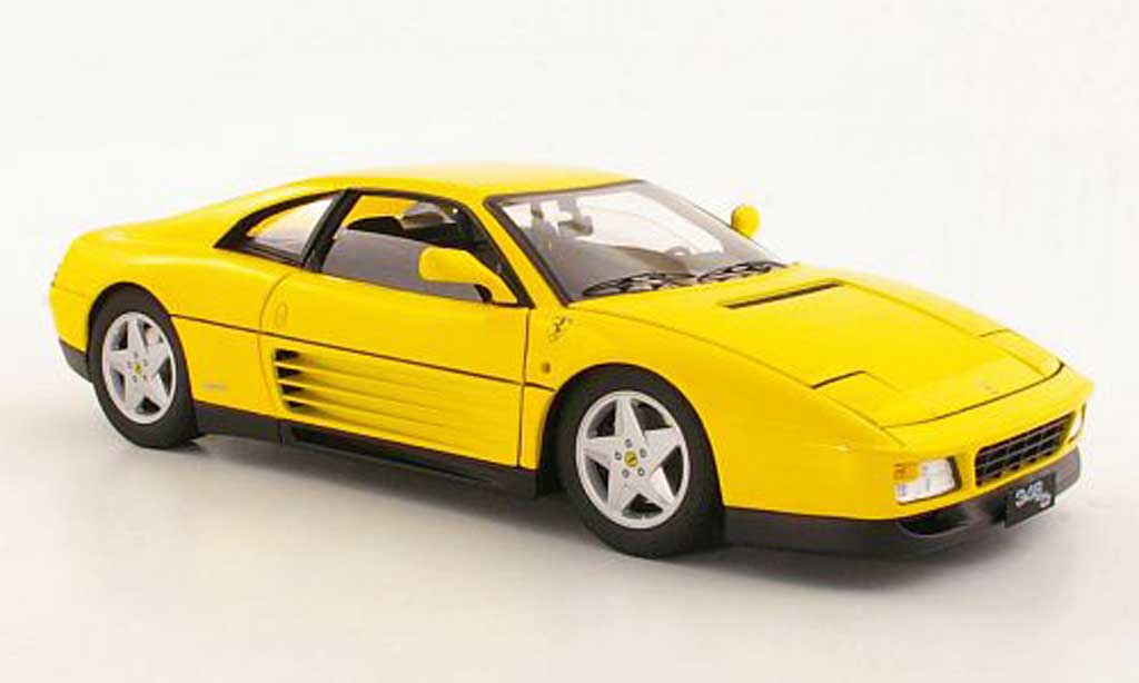 Ferrari 348 TB 1/18 Hot Wheels Elite TB yellow 1989 diecast model cars