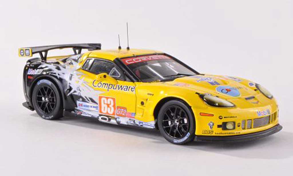 Chevrolet Corvette C6 1/43 IXO C6 ZR1 No.63 Team Chevy LMGT2 24h Le Mans 2010 J.Magnussen/J.O'Connell/A.Garcia miniature