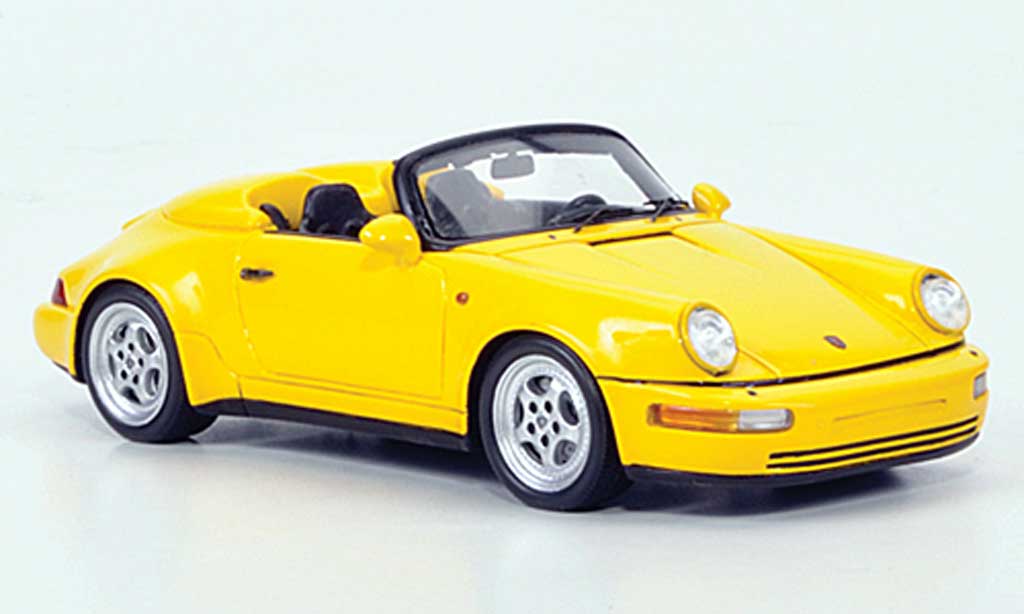 Porsche 993 Turbo 1/43 Spark 964 Speedster look jaune 1 miniature