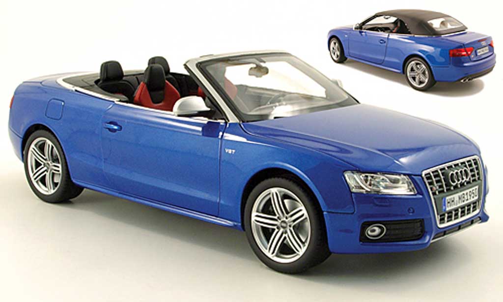 Audi S5 1/18 Norev cabriolet bleu 2009 diecast model cars