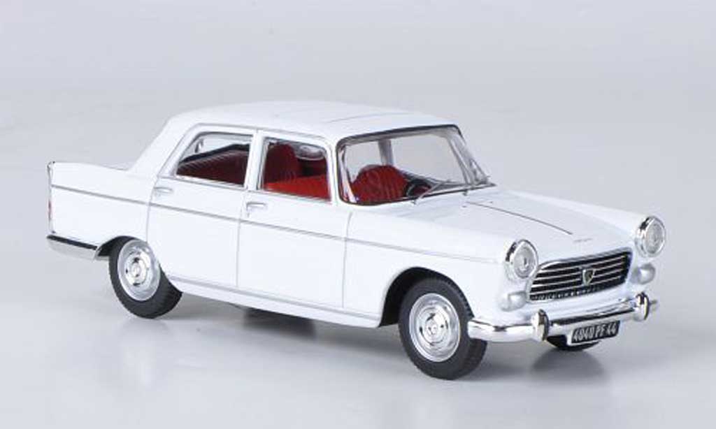 Miniature Peugeot 404 Berline 1/43 Norev blanche 1965 - Voiture 
