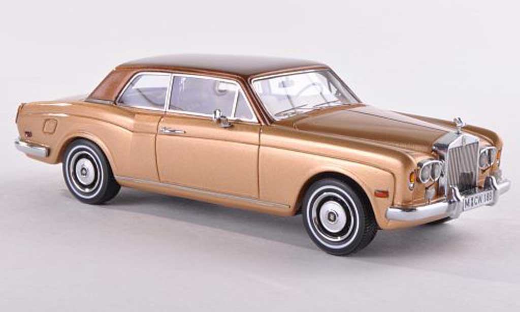 Rolls Royce Corniche 1/43 Neo FHC dore/brun LHD limitee edition 300 piece 1971 miniature