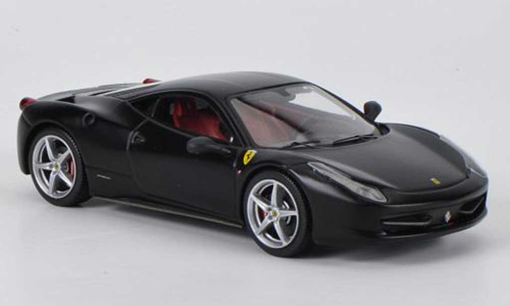 Ferrari 458 Italia 1/43 Hot Wheels Elite Italia mattnoire miniature