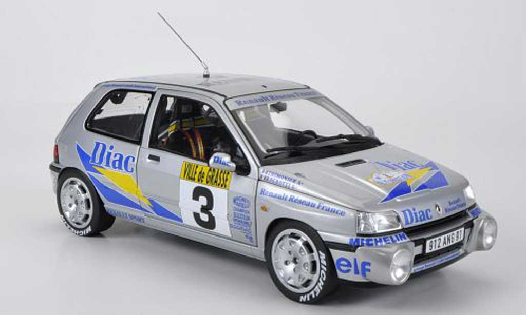 Renault Clio 16S 1/18 Norev No.3 Diac Ragnotti / Thimonier Rally Grasse Alpin 1991 miniature