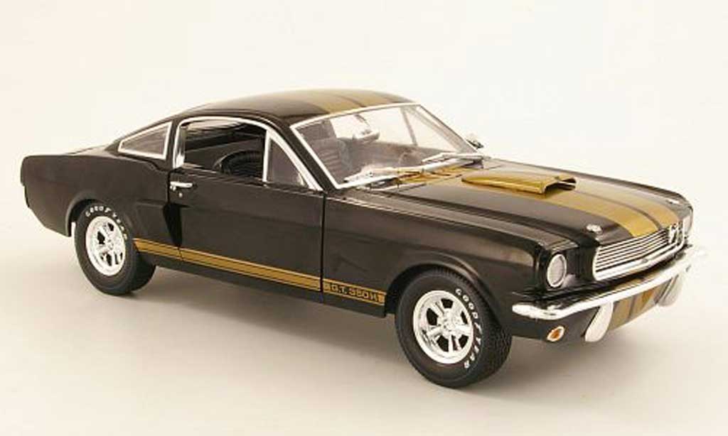 Shelby GT 350 1966 1/18 Shelby Collectibles 1966 H noire/or miniature