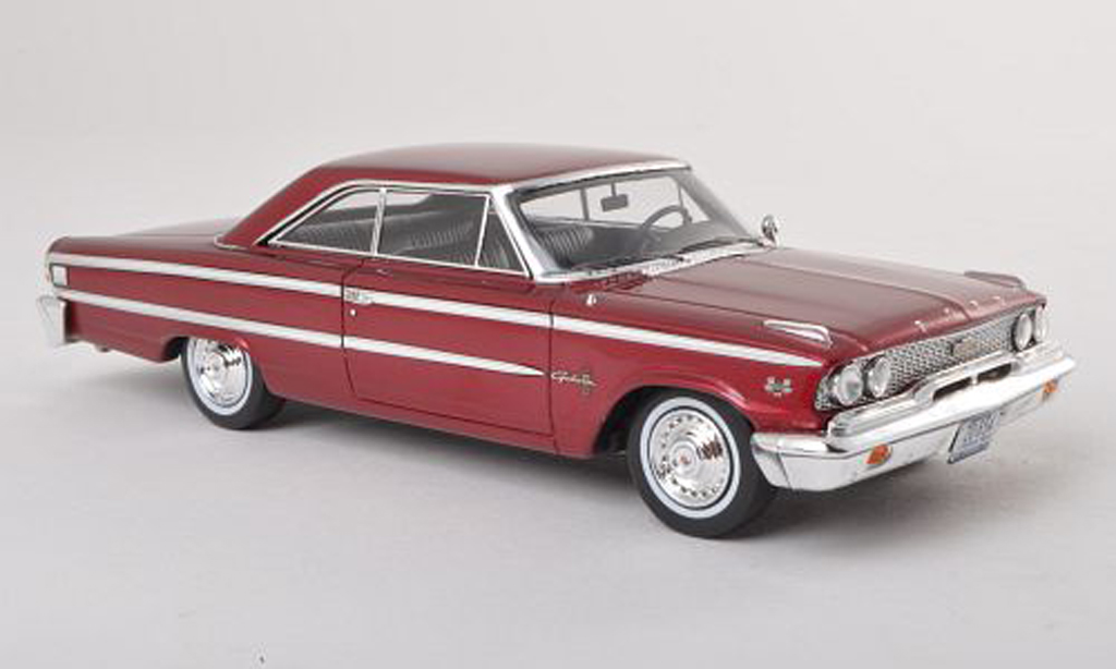 Ford Galaxy 1/43 Spark 500 noire-rouge 1963 miniature