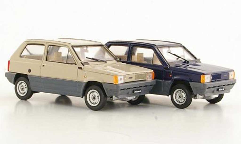Fiat Panda 1/43 Brumm 2er-Set: 30 bleu und 45 beige 1980 miniature