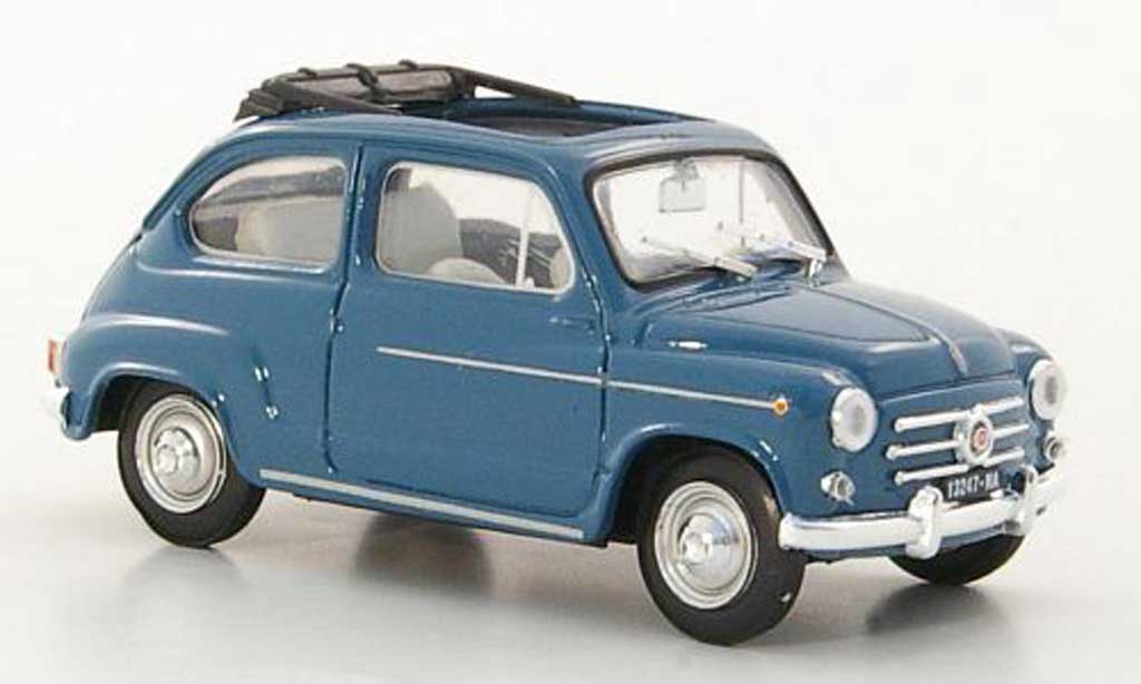 Fiat 600 1/43 Brumm D bleue 1960 miniature