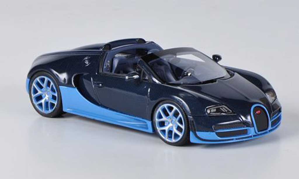 Bugatti Veyron Grand Sport 1/43 Look Smart Grand Sport 16.4 Vitesse Carbonoptik/bleu/bleu 2012 miniature