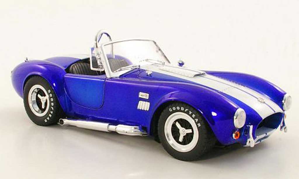Shelby Ac Cobra 1/18 Shelby Collectibles 427 S/C bleu/blanche miniature