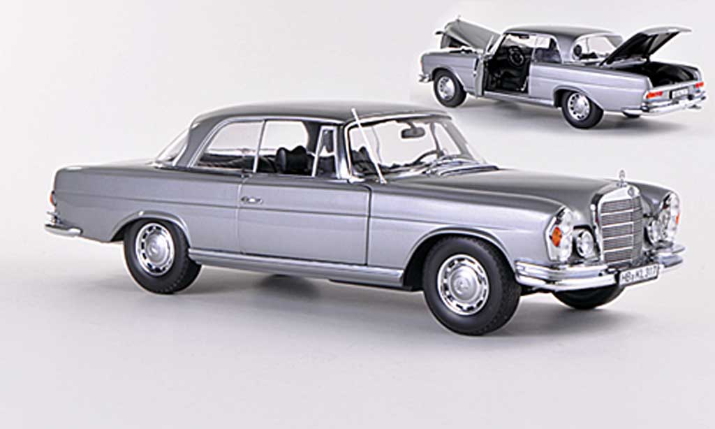Mercedes 280 1969 1/18 Norev 1969 SE Coupe (W111) grey diecast model cars