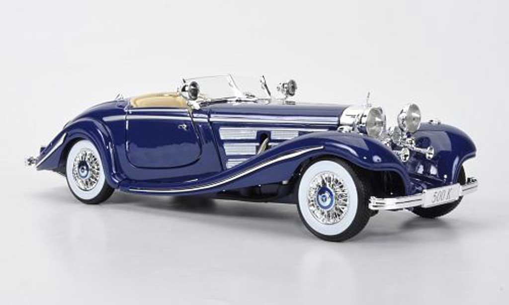 Mercedes 500 K 1/18 Maisto K bleu 1936 diecast model cars