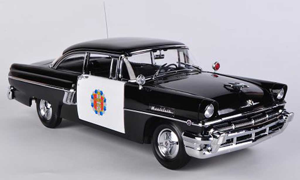 Mercury Montclair 1/18 Sun Star Hard Top Police Car noire/blanche 1956 miniature
