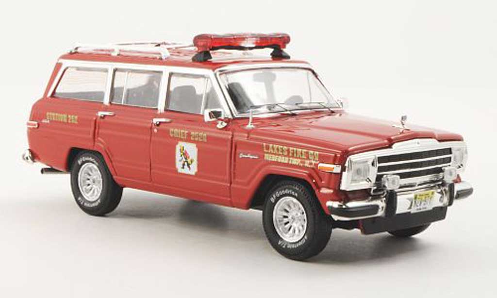 Jeep Wagoneer 1/43 Premium X Lakes Fire rouge 1989 miniature