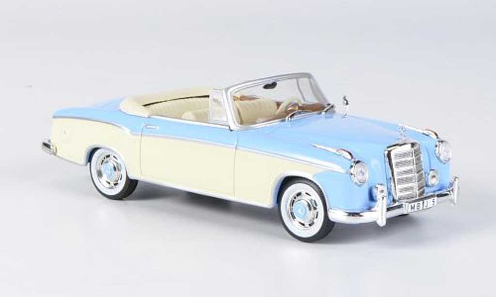 Mercedes 220 SE 1/43 WhiteBox SE Cabriolet bleu/beige 1958 miniature