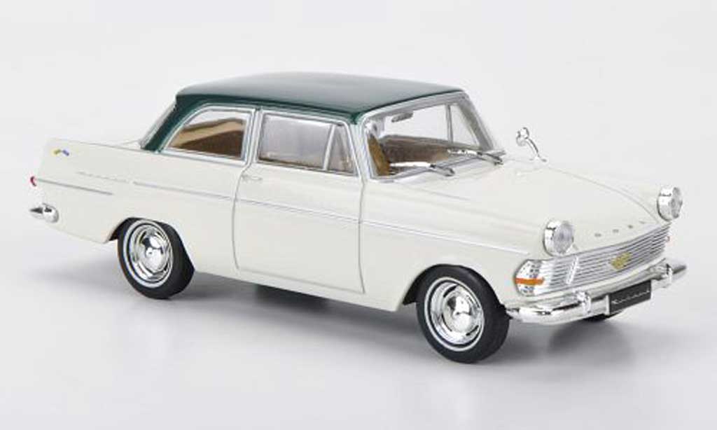 Opel Rekord 1/43 Hachette PII white/grun (ohne Magazin) 1960 diecast model cars