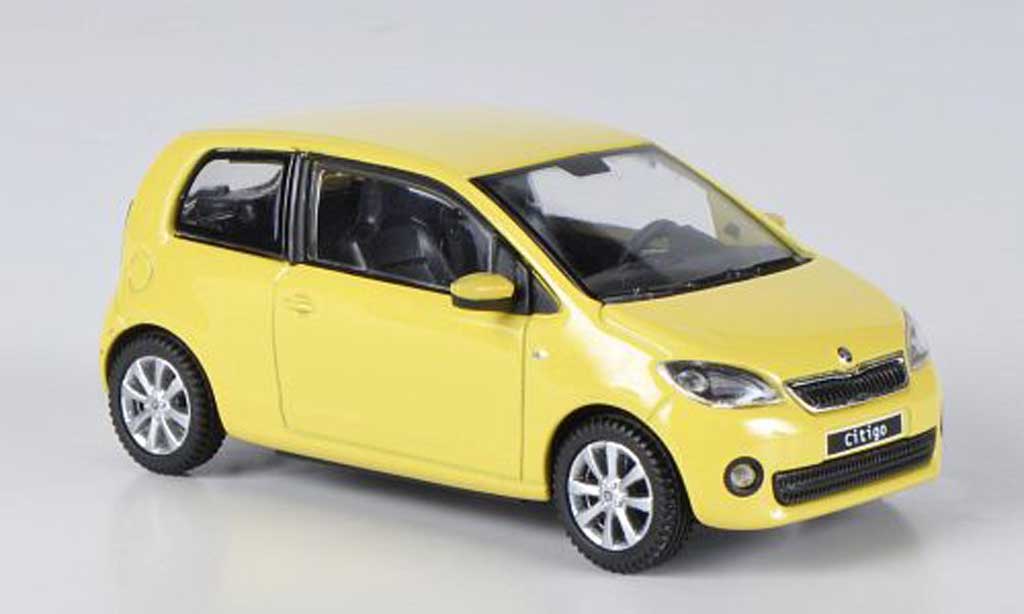 Skoda Citigo 1/43 Abrex jaune 3-portes 2012 miniature