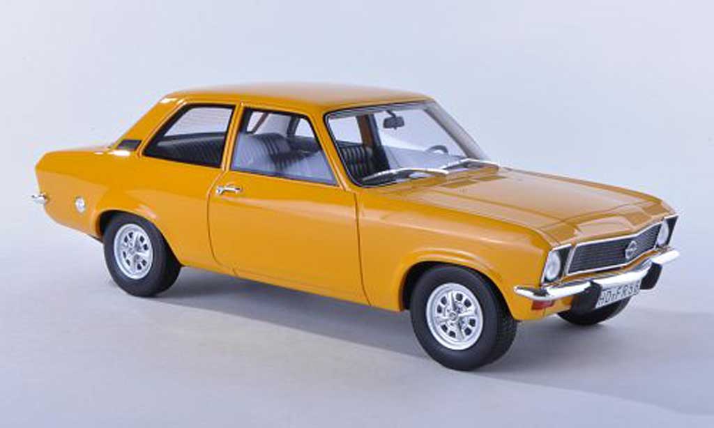 Opel Ascona A 1/18 BoS Models A noire-jaune 2-portes limitee edition 1.000 piece 1973 miniature