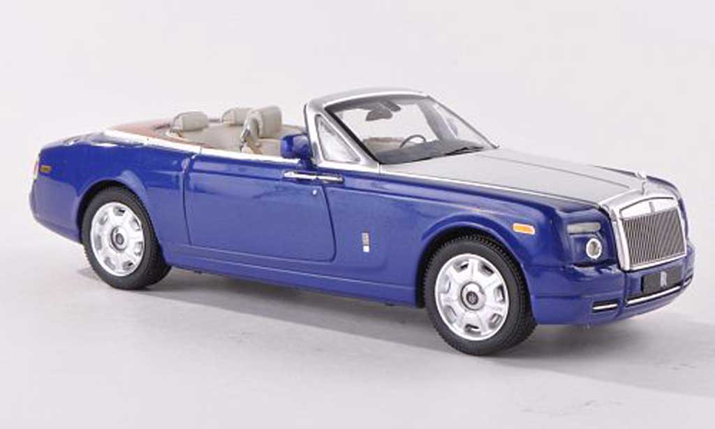 Rolls Royce Phantom 2007 1/43 IXO Drophead Coupe bleue/grise LHD miniature