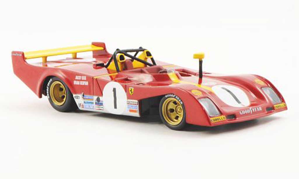 Voiture Miniature de Collection 1/43 Compatible avec Ferrari 312 P 1000 Km Monza 1973 FR031 OPO 10 