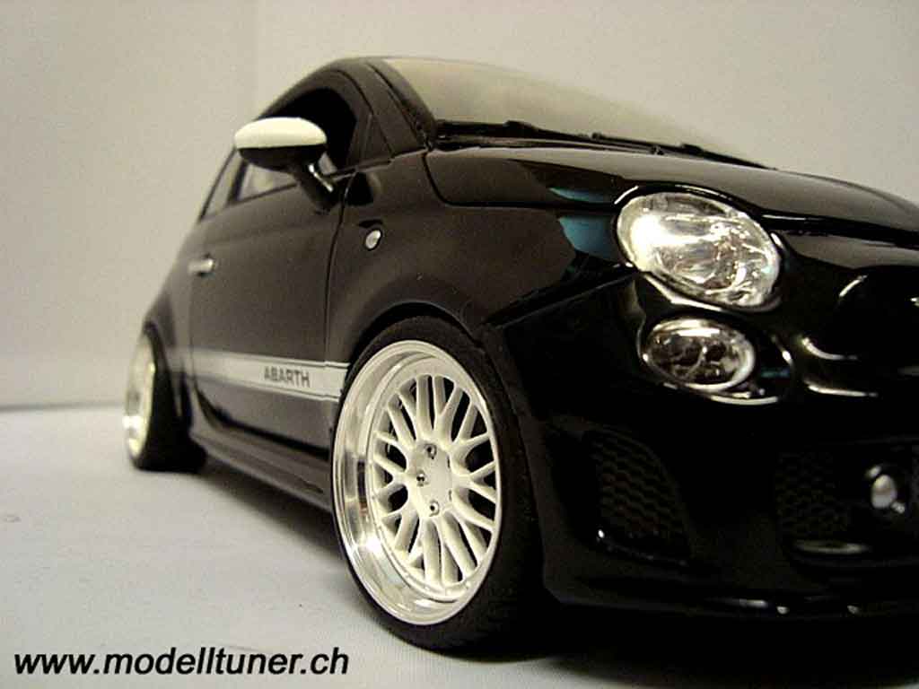 Fiat 500 Abarth 1/18 Mondo Motors Abarth schwarz 2007