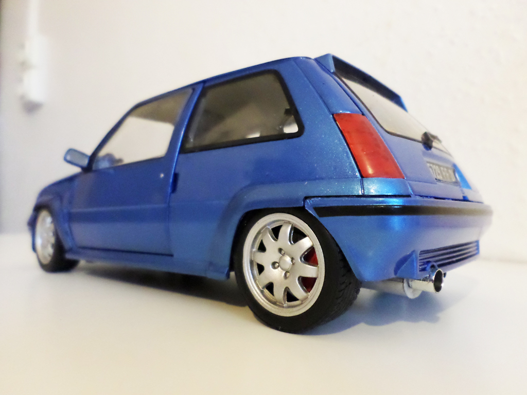 Renault 5 1/18 Norev GT Turbo jantes speedline 1 pouces bleu tuning miniature