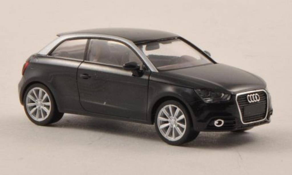 Audi A1 1/87 Herpa noire/grise miniature
