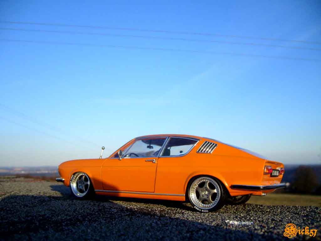 Audi 100 coupe S 1/18 Anson coupe S 1970 orange jantes porsche