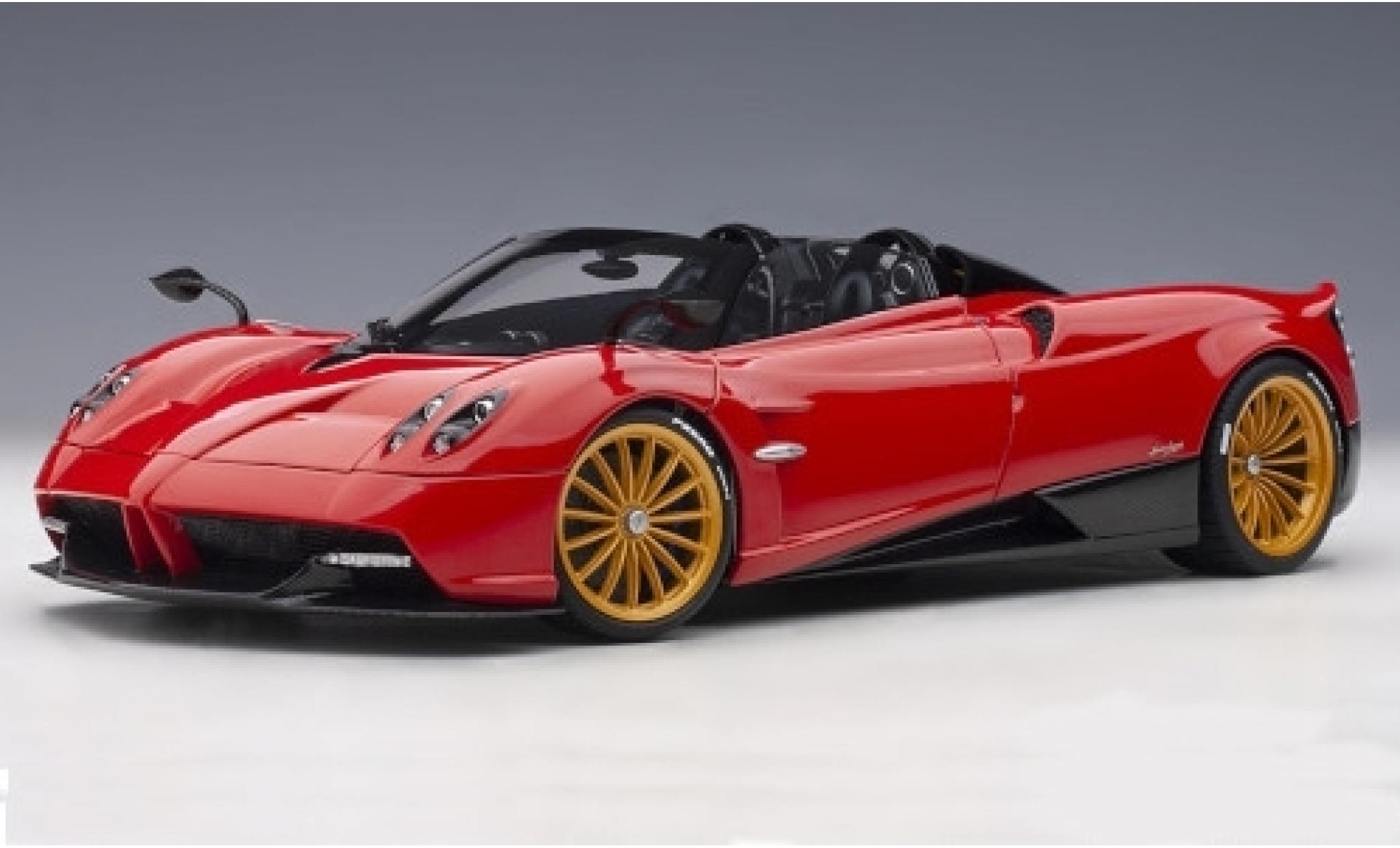 Pagani Huayra 1/18 AUTOart Roadster red/carbon 2017 y compris les Hardtop