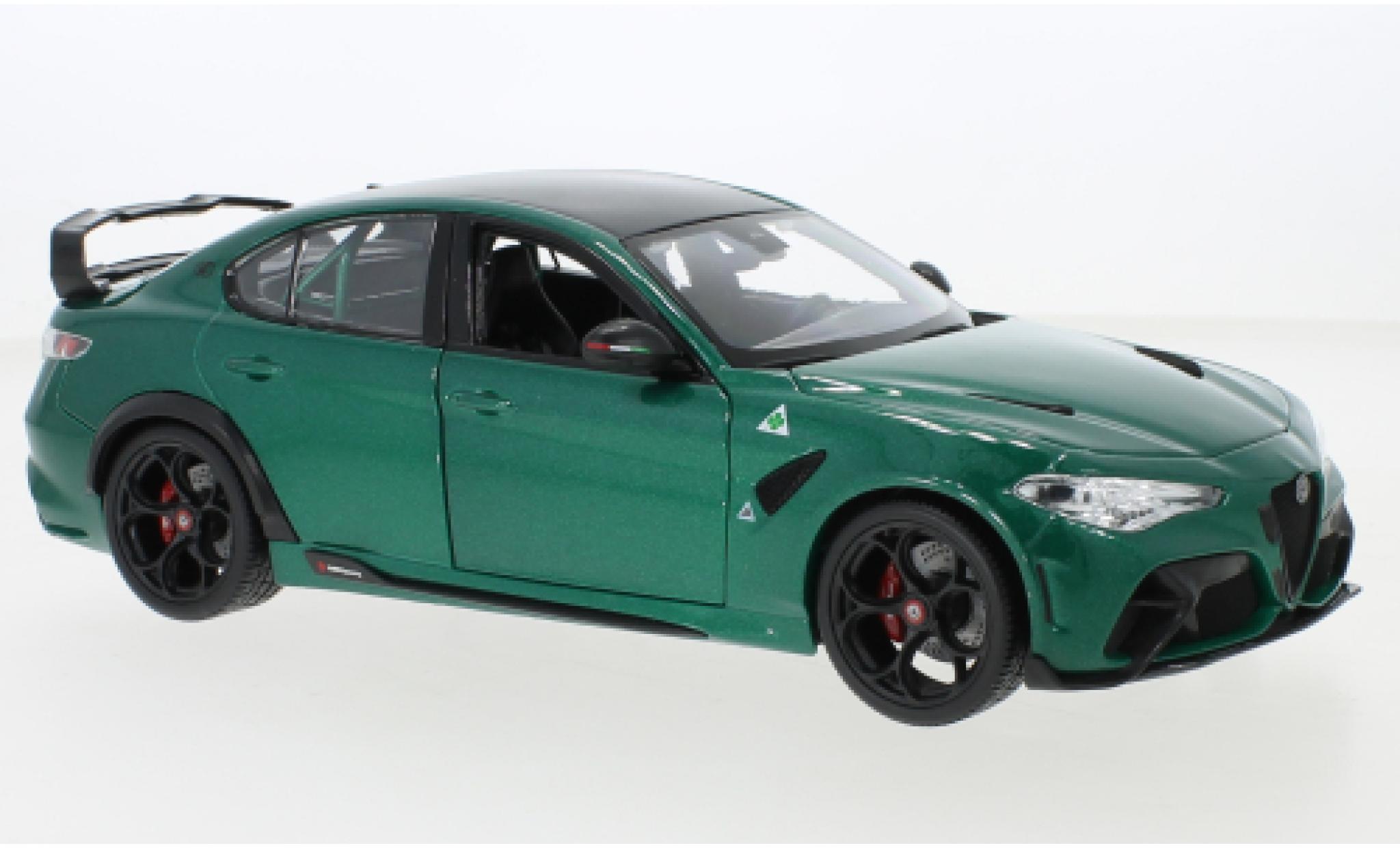 Miniature Alfa Romeo Giulia Burago Gtam Metallise Verte