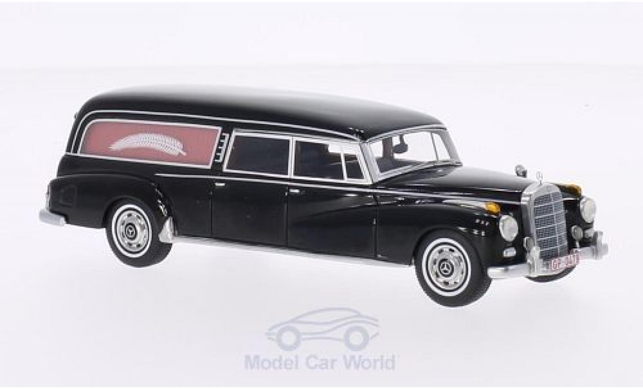 Mercedes 300 S 1/43 BoS Models d (W189) Pollmann black 1960 Bestattungsfahrzeug