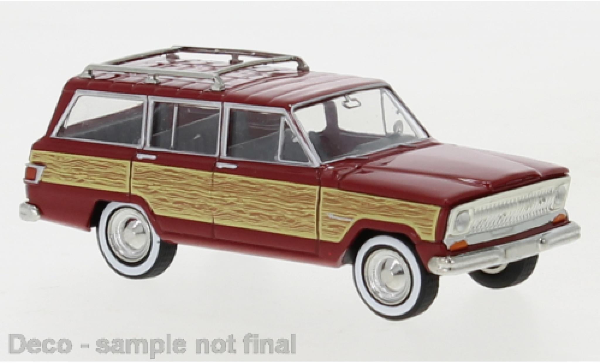 Diecast Model Cars Jeep Wagoneer 1/87 Brekina B Dunkelred 1968 Woody ...