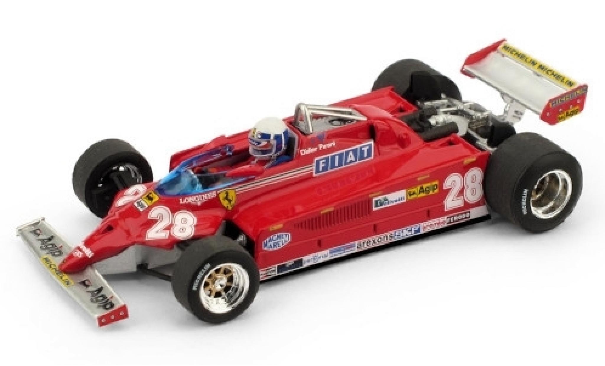 Ferrari 126 1/43 Brumm CK Turbo No.28 Scuderia Formel 1 GP Monaco 1981 y compris les figurine de conducteur D.Pironi