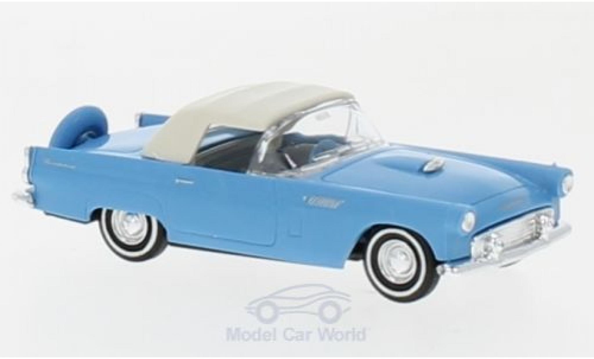 Ford Thunderbird 1956 1/87 Busch Convertible bleue