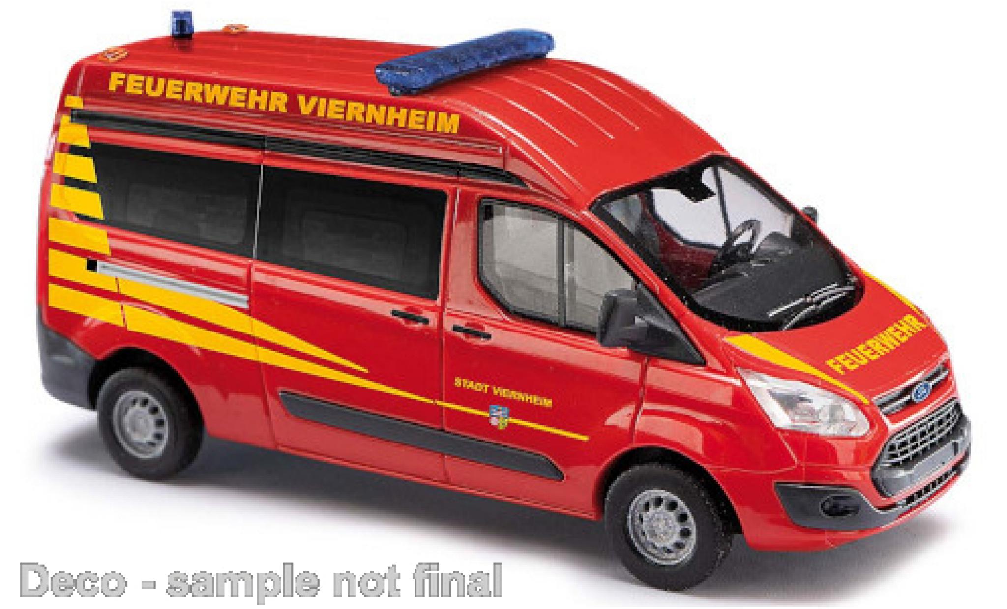 Ford Transit 1/87 Busch Custom Hochdach Bus Feuerwehr Viernheim 2012