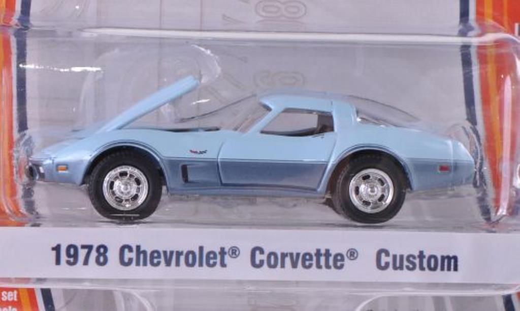 Chevrolet Corvette C3 1/64 Greenlight C3 bleu/grey 1978 diecast model cars