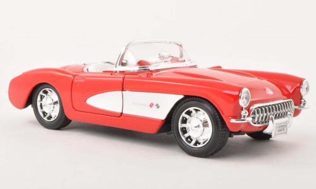 Chevrolet Corvette C1 1/24 Welly Cabriolet red 1957 diecast model cars