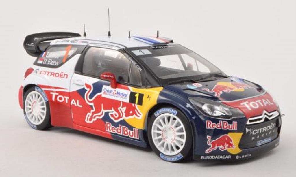 DS Automobiles DS3 1/18 Norev WRC No.1 Red Bull Rally Frankreich 2012 /D.Elena miniature