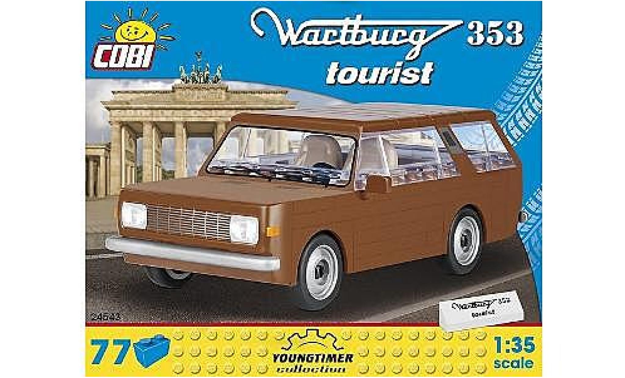 Miniature Wartburg 353 1/35 Cobi Tourist marron Bausteine