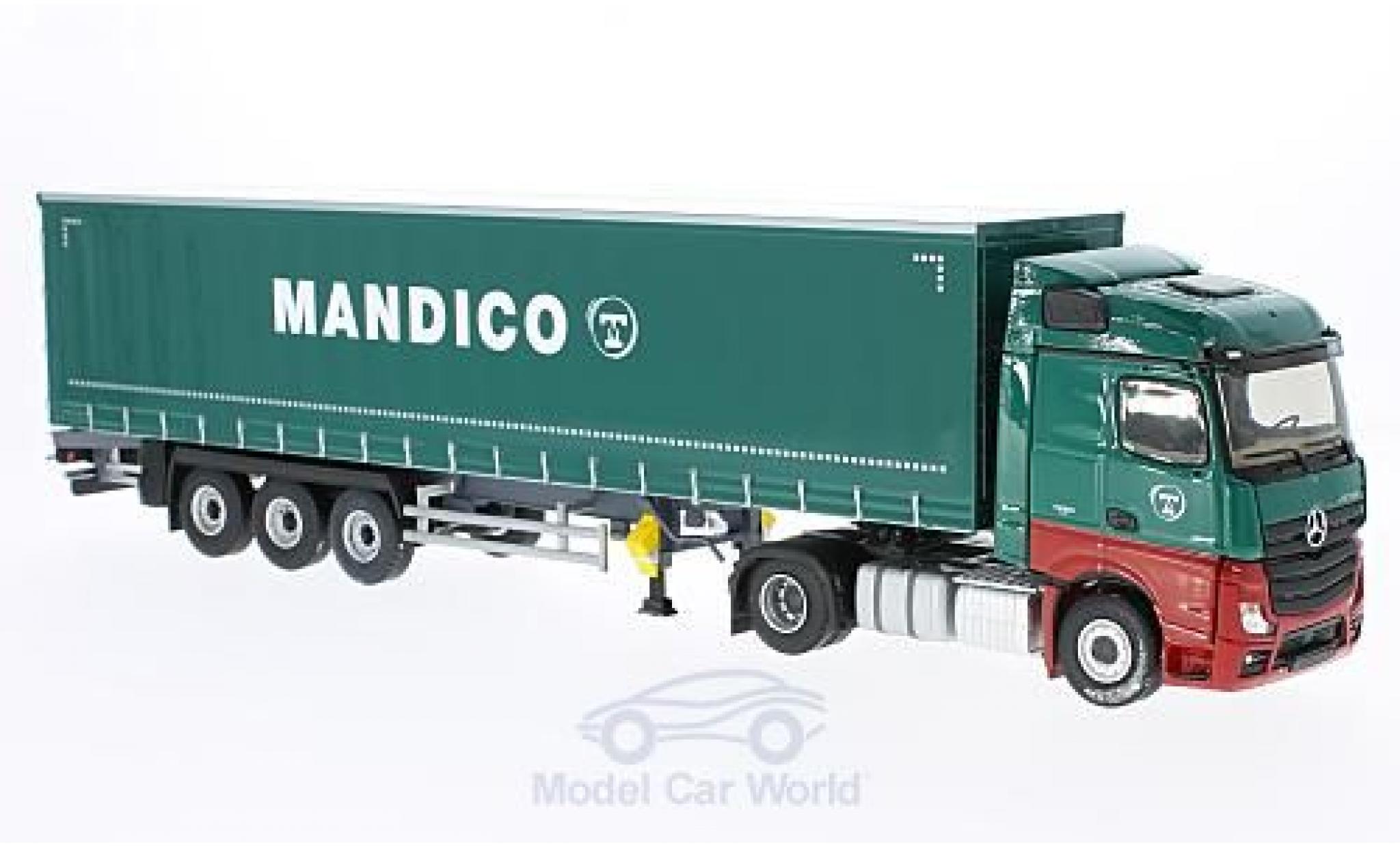 Mercedes Actros 1/43 Eligor 2 Tautliner green Transports Mandico ohne Vitrine