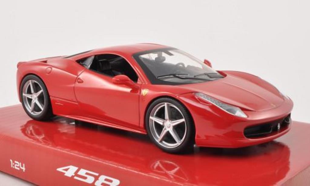 Ferrari 458 Italia 1/24 Hot Wheels Italia red diecast model cars