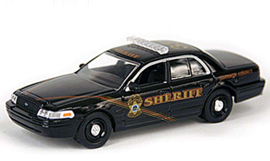 Ford Crown 1/64 Greenlight Victoria Johnson County Sheriff Cruiser Polizei (USA) 2008 miniature